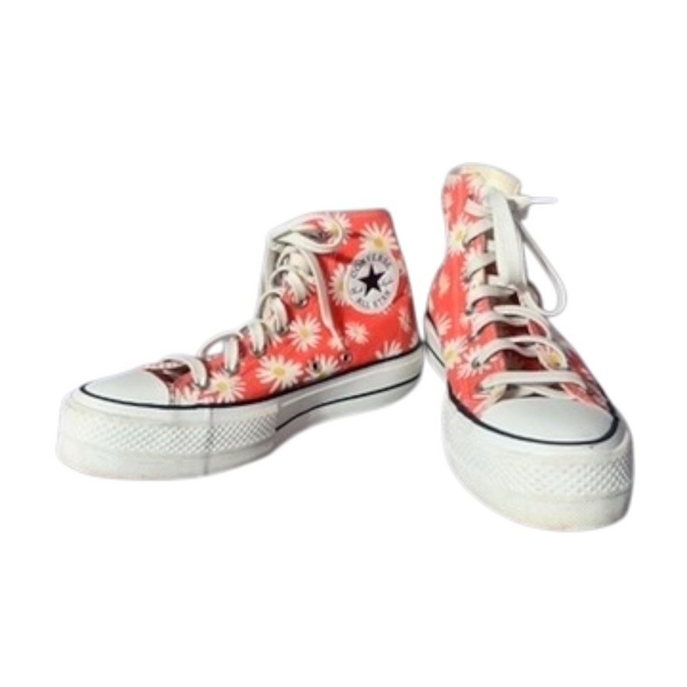 Converse Chuck Taylor Daisy Print High Top Sneakers Coral Women's 7.5‎ - Picture 5 of 16